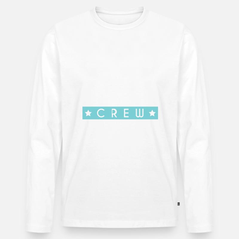 Dancing Crew - Männer Premium Bio Langarmshirt - Weiß