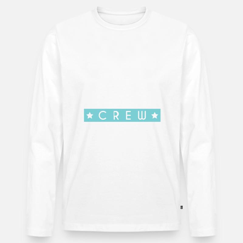 Running Crew - Männer Premium Bio Langarmshirt - Weiß