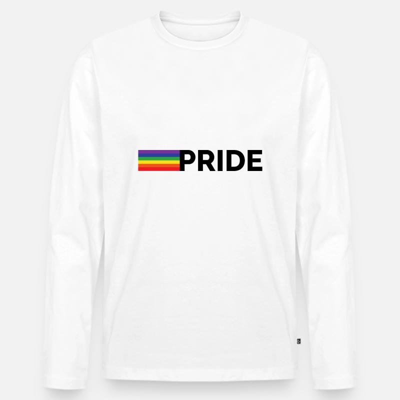Pride | Regenbogen | LGBT - Männer Premium Bio Langarmshirt - Weiß