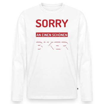 Motorrad Motorradfahrer Biker Sprüche Lustig Fun - Männer Premium Bio Langarmshirt - Weiß - Vorne - Nico (187cm)