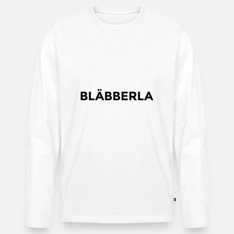 Bläbberla montserrat - Männer Premium Bio Langarmshirt - Weiß