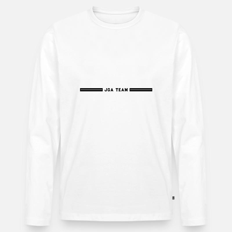 JGA Team Junggesellenabschied - Männer Premium Bio Langarmshirt - Weiß