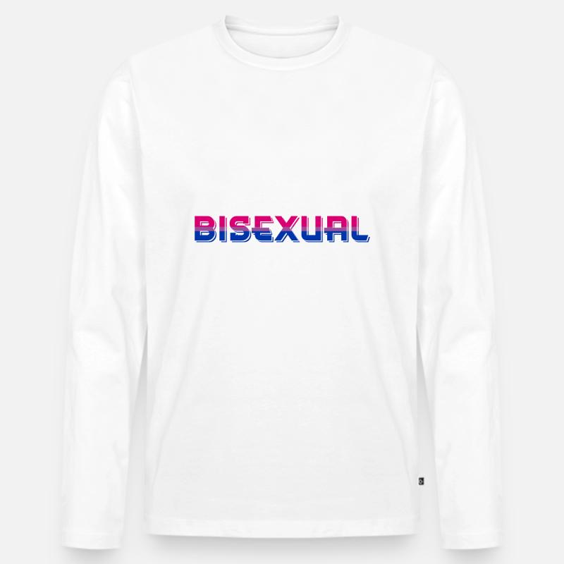 BISEXUAL | Flagge | LGBT - Männer Premium Bio Langarmshirt - Weiß