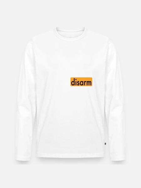 #neverdisarm - T-shirt manches longues Premium bio Homme - blanc