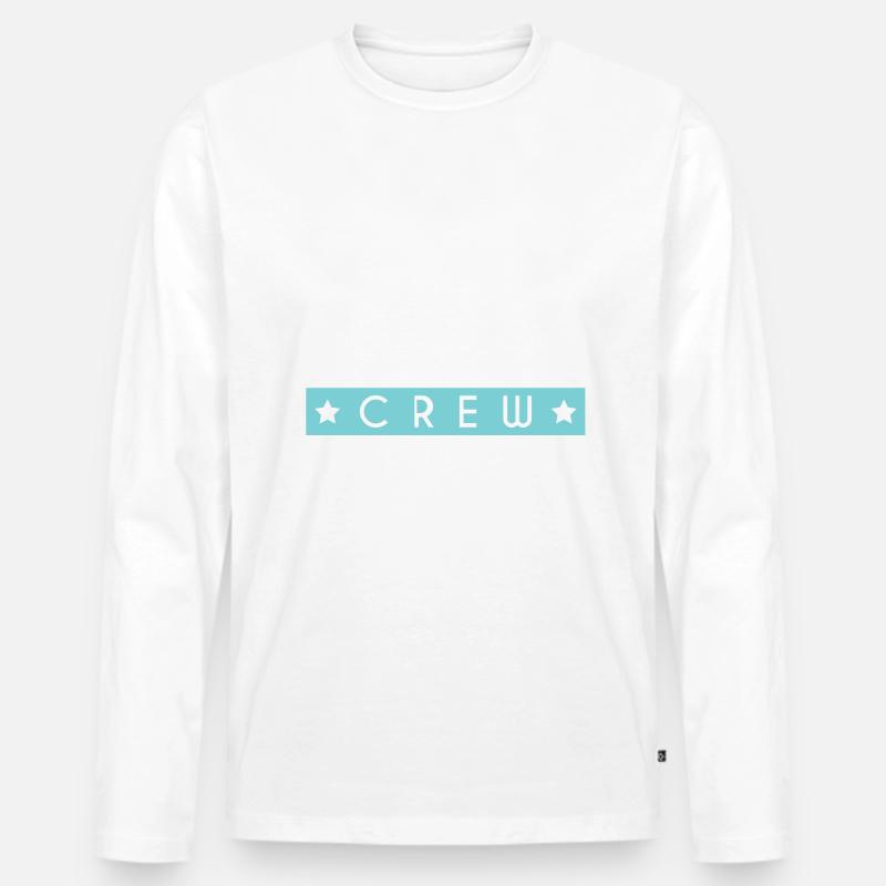 Breakdance Crew - Männer Premium Bio Langarmshirt - Weiß