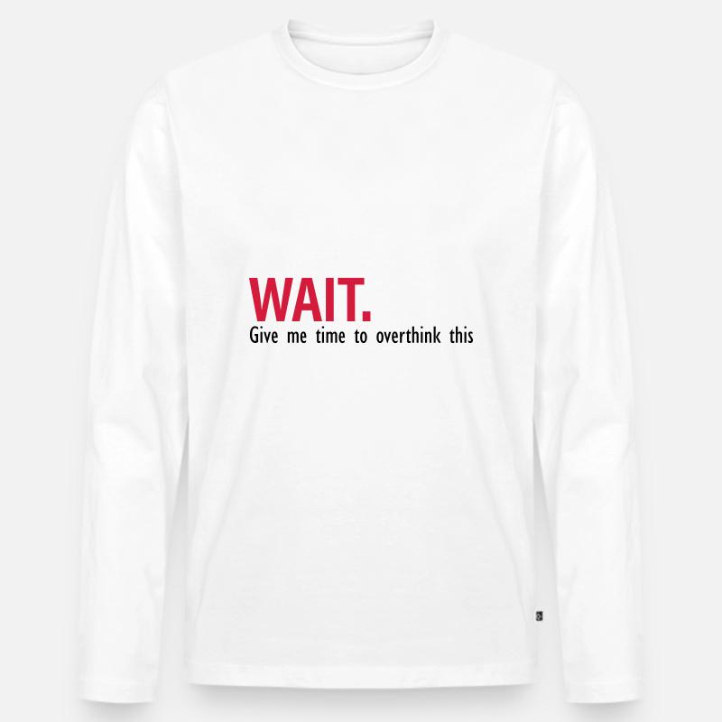 Zeit zu überdenken - Männer Premium Bio Langarmshirt - Weiß