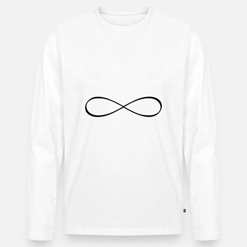 Infinity Unendlichkeitssymbol Freundschaft - Männer Premium Bio Langarmshirt - Weiß
