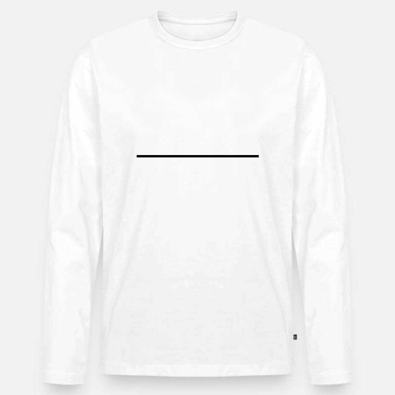 strich_yx1 - Männer Premium Bio Langarmshirt - Weiß
