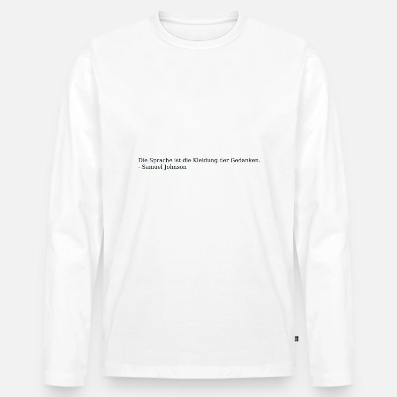 Sprachen Zitat - Männer Premium Bio Langarmshirt - Weiß