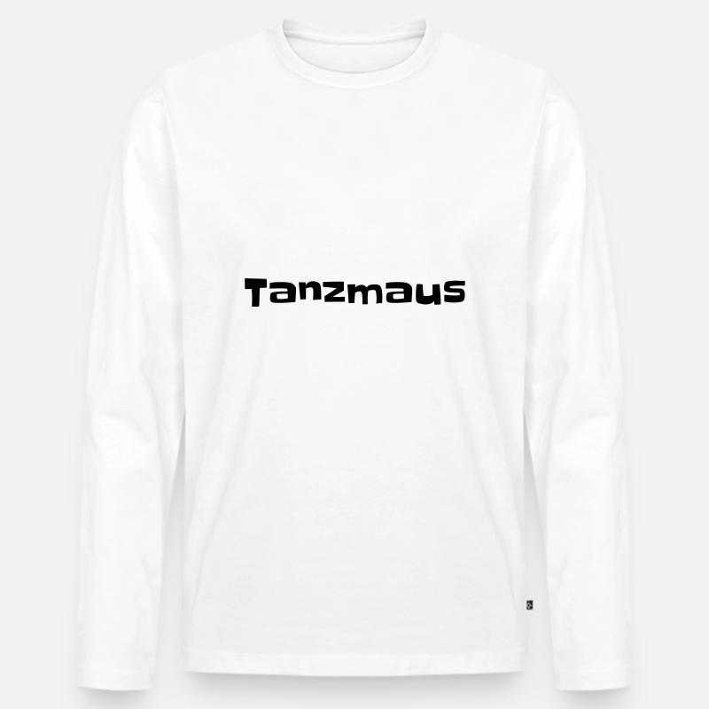 Tanzmaus - Männer Premium Bio Langarmshirt - Weiß