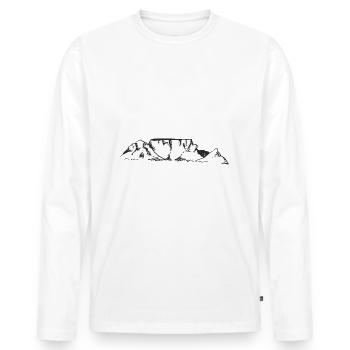 Africa Table Mountain Cape Town Gift idea - Men's Premium Organic Long Sleeve Shirt - white - Front - Nico (187cm)
