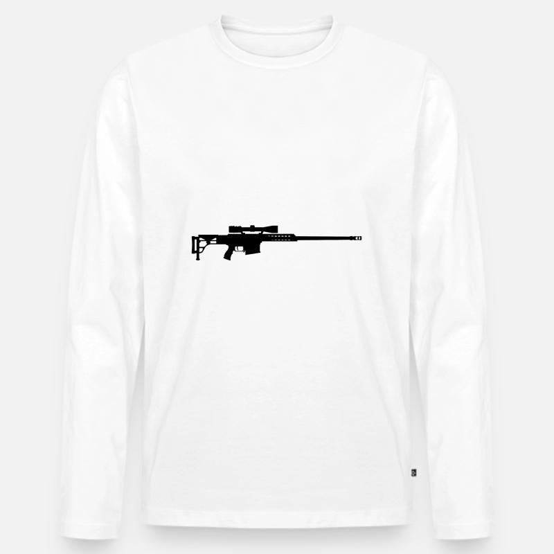 M98B / Barrett .50cal - Männer Premium Bio Langarmshirt - Weiß