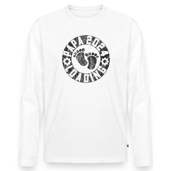 Father-to-be - Dad 2024 loading - Men's Premium Organic Long Sleeve Shirt - white - Front - Nico (187cm)