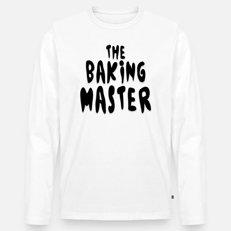 Printflow Baking Master - Männer Premium Bio Langarmshirt - Weiß