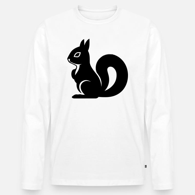 Eichhörnchen - Männer Premium Bio Langarmshirt - Weiß