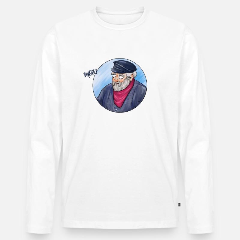 Moin Sailor - Männer Premium Bio Langarmshirt - Weiß