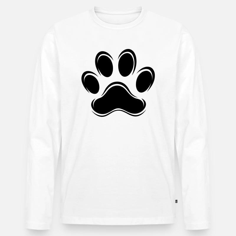 Hunde-Pastete - Männer Premium Bio Langarmshirt - Weiß