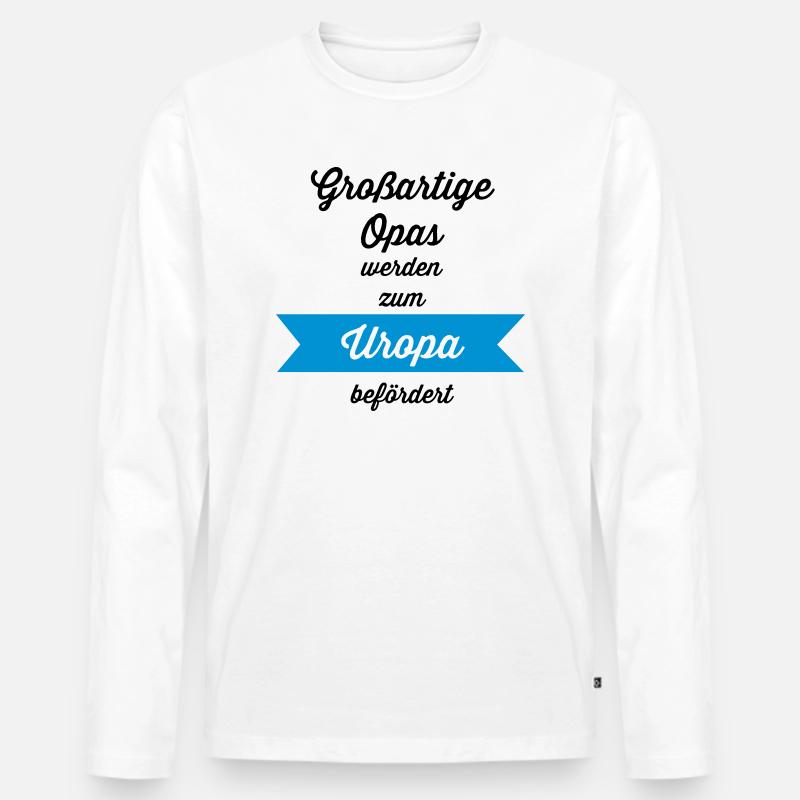 Großartige Opas - Männer Premium Bio Langarmshirt - Weiß