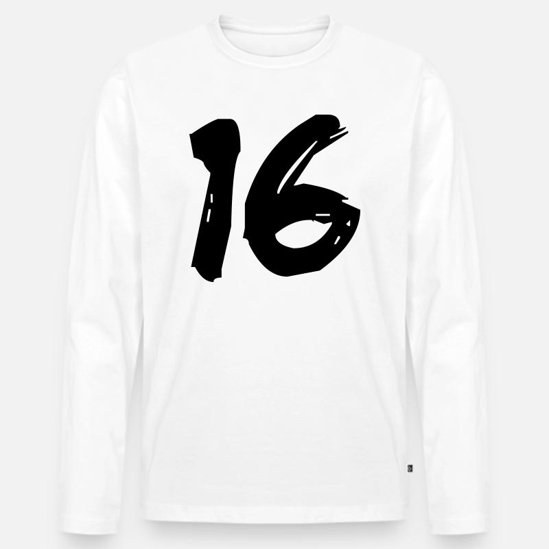 Brushed 16 - Männer Premium Bio Langarmshirt - Weiß