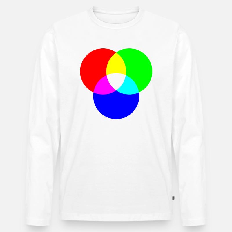 RGB - Männer Premium Bio Langarmshirt - Weiß