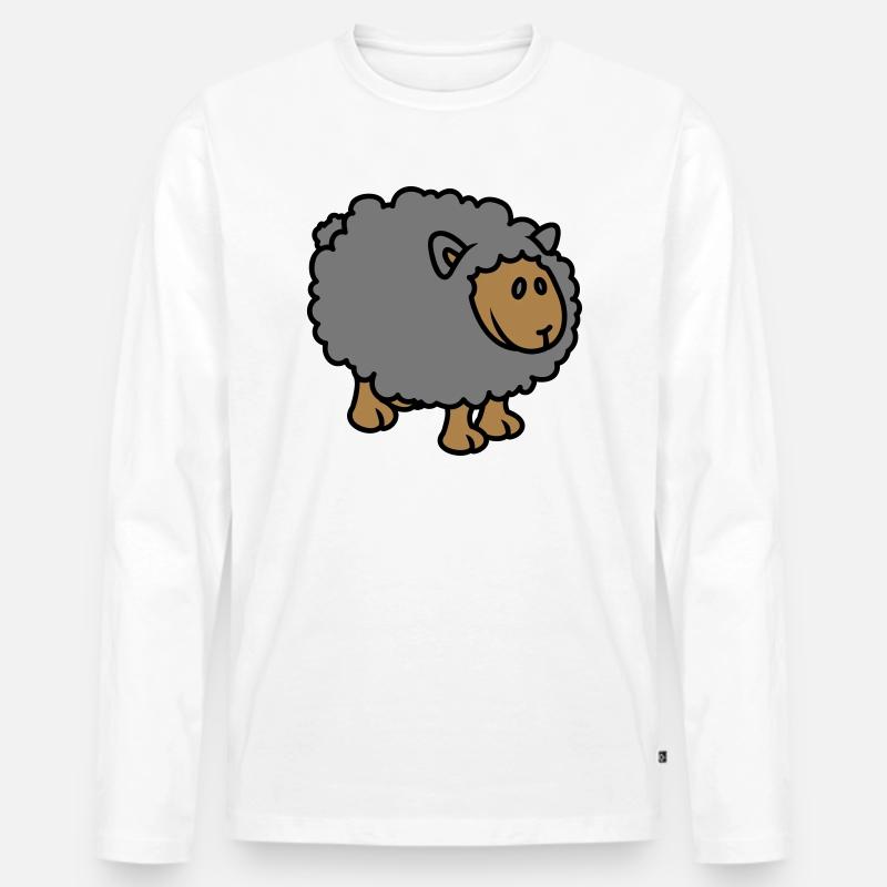 sheep - Männer Premium Bio Langarmshirt - Weiß