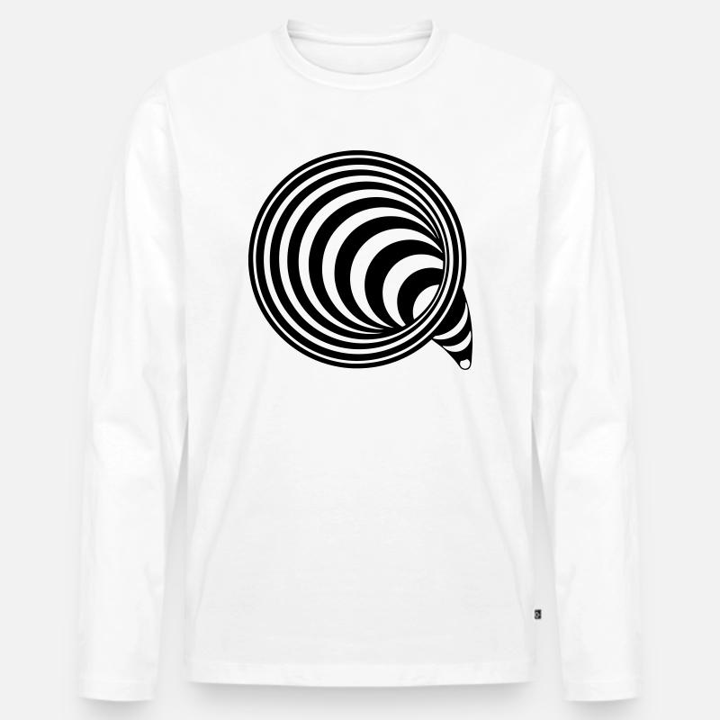 schwarzes Loch - Männer Premium Bio Langarmshirt - Weiß