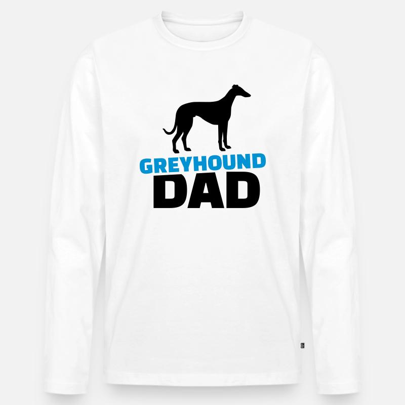 Windhund - Männer Premium Bio Langarmshirt - Weiß