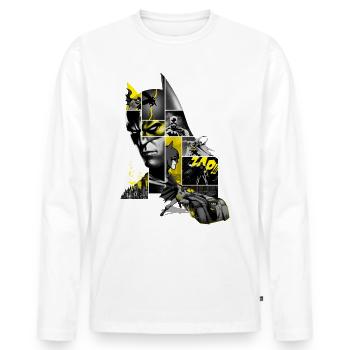 Batman 80 Years Action Batmobil - Men's Premium Organic Long Sleeve Shirt - white - Front - Nico (187cm)