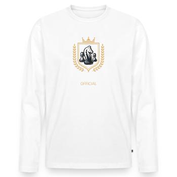 Échecs - Échecs - Chess Maniac - T-shirt manches longues Premium bio Homme - blanc - Devant - Nico (187cm)