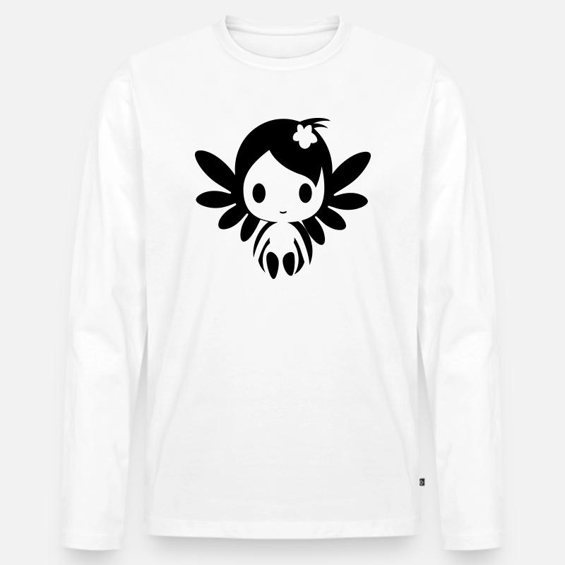 Fee - Männer Premium Bio Langarmshirt - Weiß