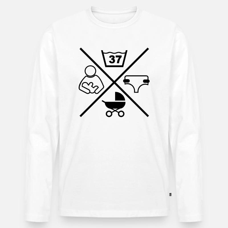 Baby - Männer Premium Bio Langarmshirt - Weiß