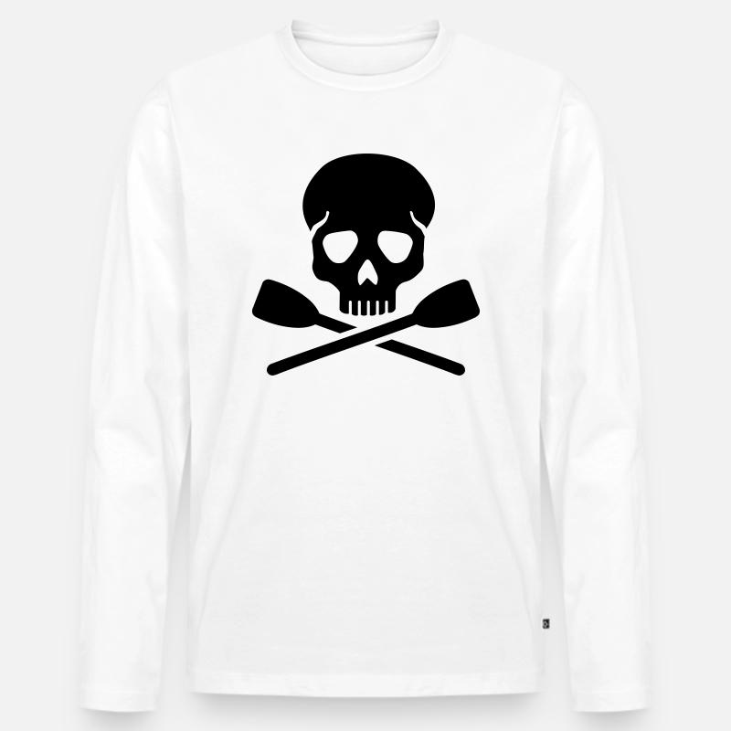Rudern - Männer Premium Bio Langarmshirt - Weiß
