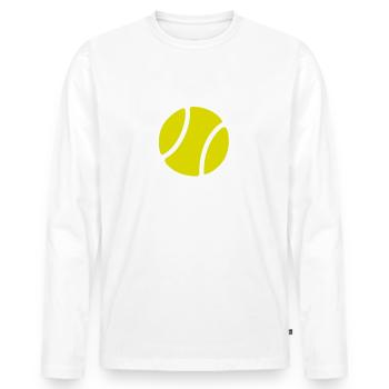 Tennis - T-shirt manches longues Premium bio Homme - blanc - Devant - Nico (187cm)