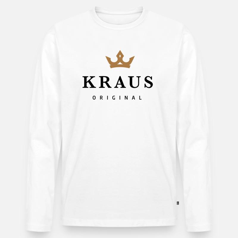 Kraus - Männer Premium Bio Langarmshirt - Weiß
