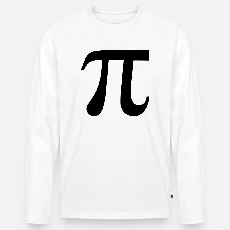 Pi - Kreiszahl - Männer Premium Bio Langarmshirt - Weiß