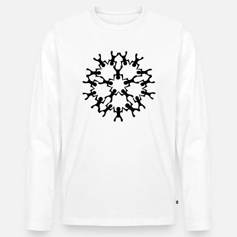 vol_relatif_inca - Männer Premium Bio Langarmshirt - Weiß
