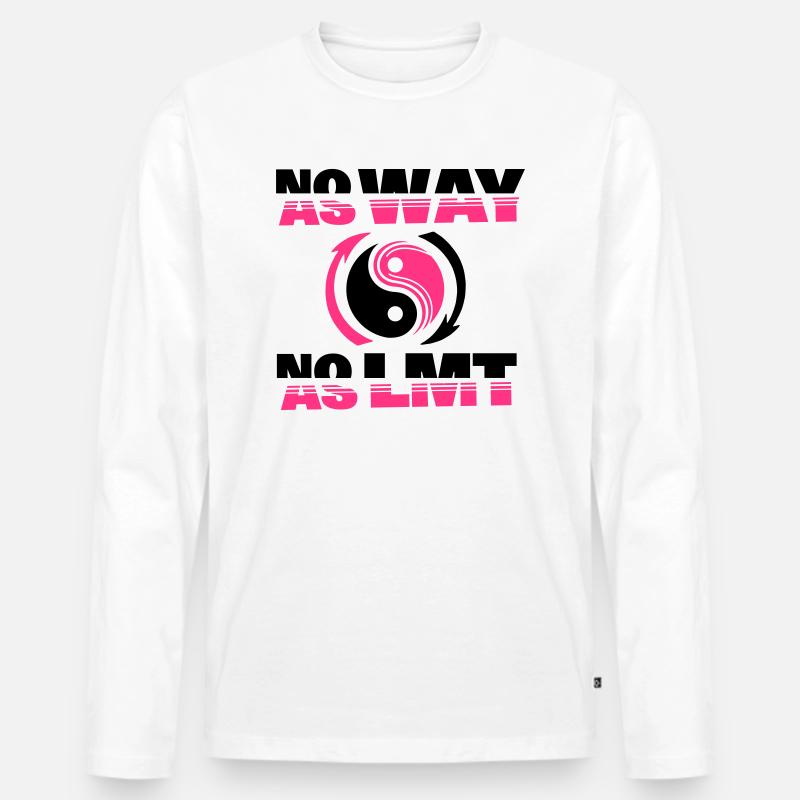 noway-nolimit - Männer Premium Bio Langarmshirt - Weiß