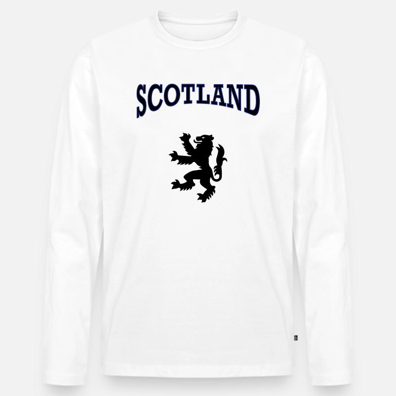 Scotland - Männer Premium Bio Langarmshirt - Weiß