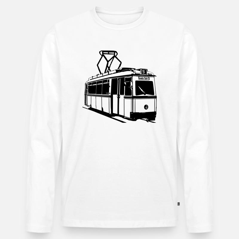 ET54 - Männer Premium Bio Langarmshirt - Weiß