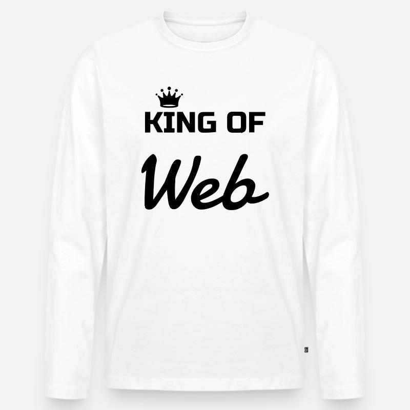 Webmaster Internet Web Geek Website - Männer Premium Bio Langarmshirt - Weiß