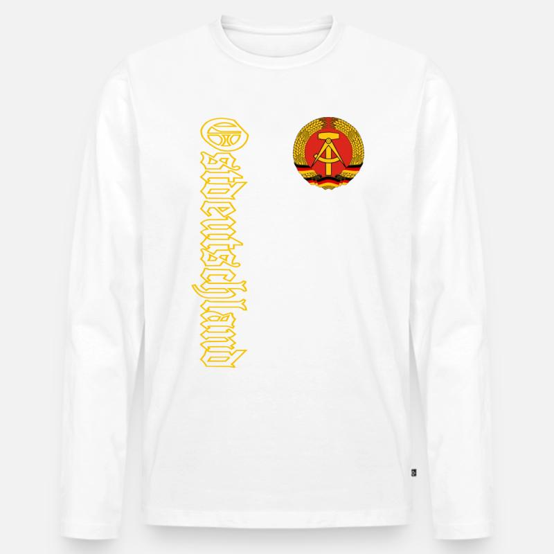 Ostdeutschland - Männer Premium Bio Langarmshirt - Weiß