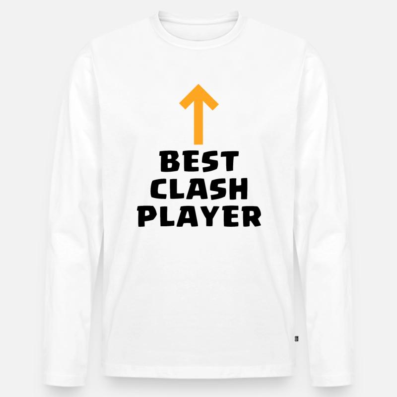 Handyspiel Geschenk - Bester Clash-Spieler - Männer Premium Bio Langarmshirt - Weiß