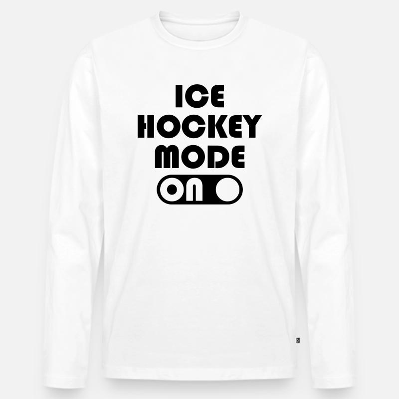 Modus Ice Hockey - Männer Premium Bio Langarmshirt - Weiß