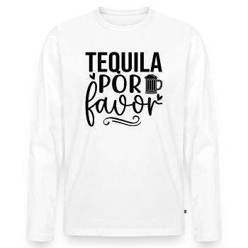 Tequila por favor - Men's Premium Organic Long Sleeve Shirt - white - Front - Nico (187cm)