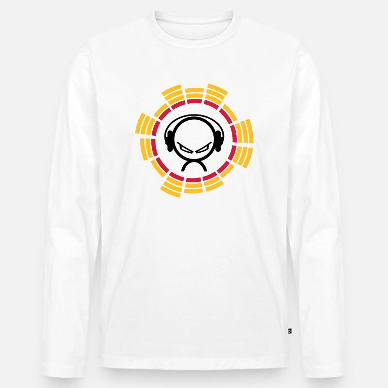 equalizer - Männer Premium Bio Langarmshirt - Weiß