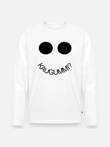 mr kaugummi - Männer Premium Bio Langarmshirt - Weiß