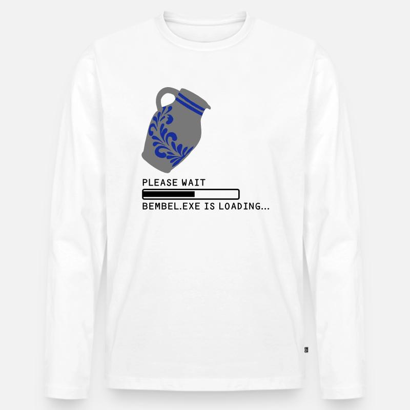 Bembel.EXE Loading... - Männer Premium Bio Langarmshirt - Weiß