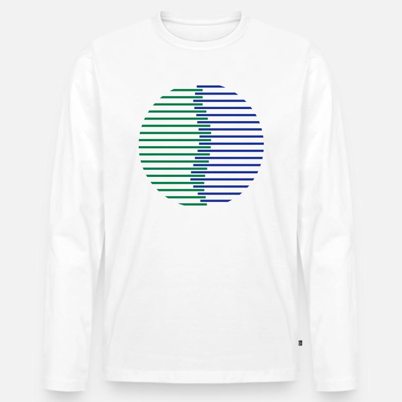 Wirbelsäule Kreis - Männer Premium Bio Langarmshirt - Weiß
