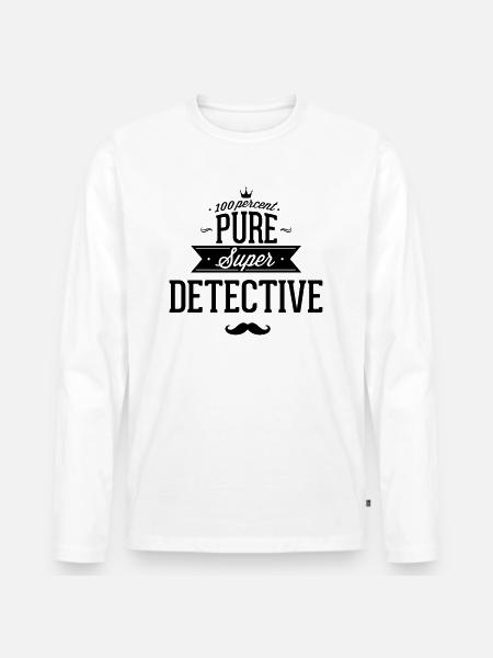 100 percent detective - Men's Premium Organic Long Sleeve Shirt - white