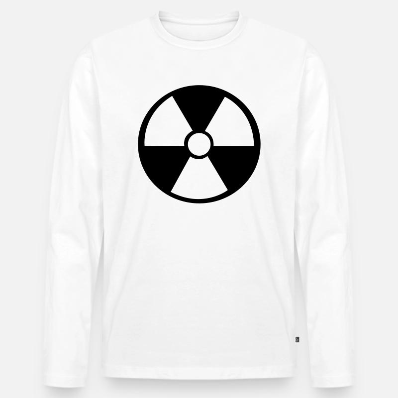 Atom Zeichen - Männer Premium Bio Langarmshirt - Weiß